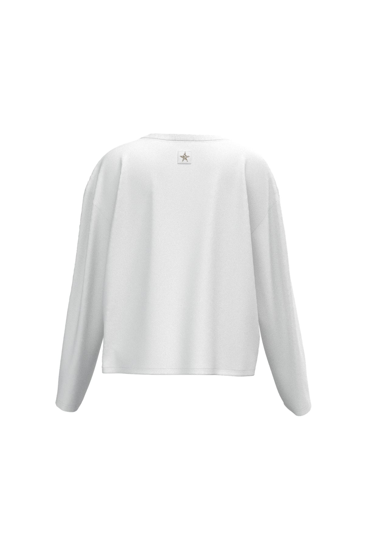 Camiseta teen bolsillo tachas blanco puro