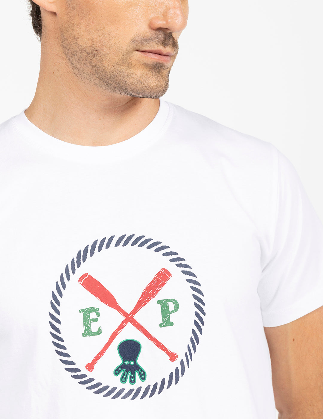 CAMISETA OCEAN ESSENTIALS BLANCO