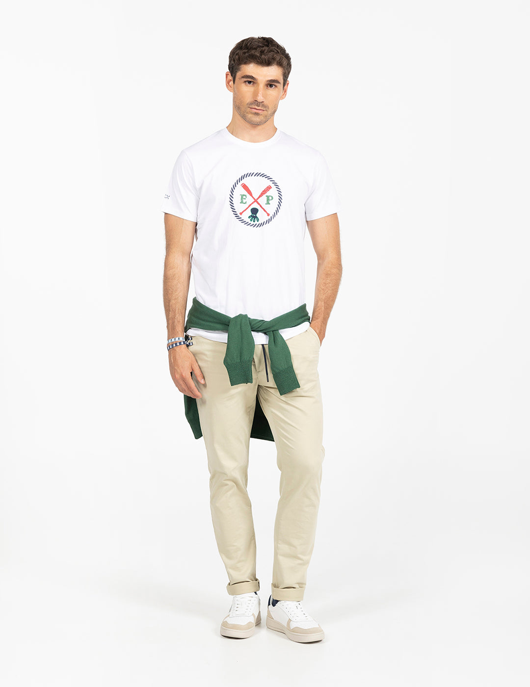 CAMISETA OCEAN ESSENTIALS BLANCO