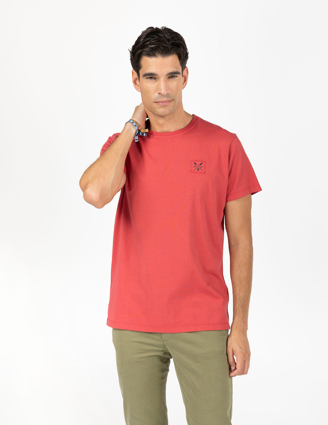 CAMISETA PATCH TO TONE ROJO DELAVÉ