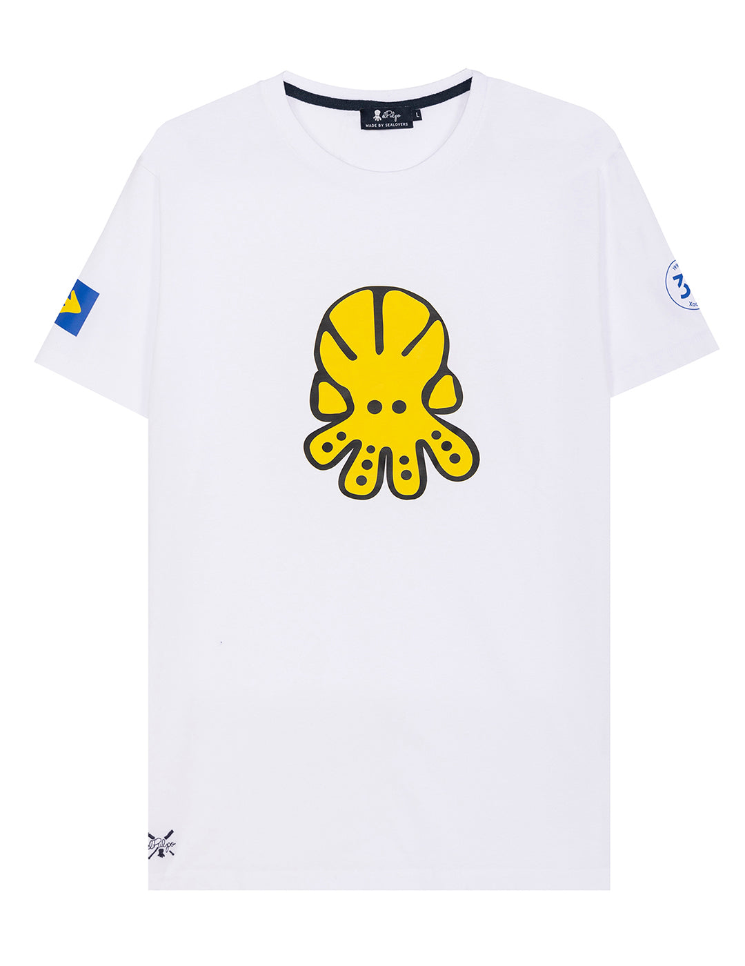 CAMISETA ELPULPO XACOBEO BLANCO PURO