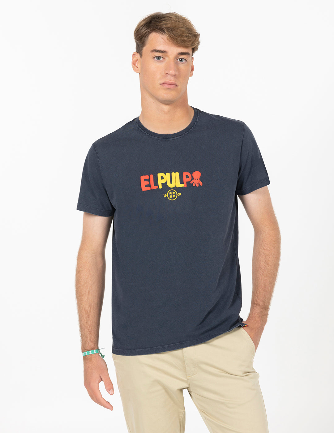 CAMISOLA RFEF AZUL MARINHO COM LETRAS DELAVÉ