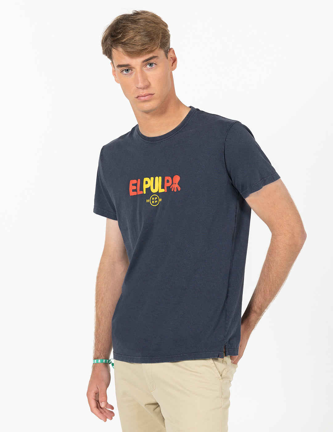 CAMISOLA RFEF AZUL MARINHO COM LETRAS DELAVÉ