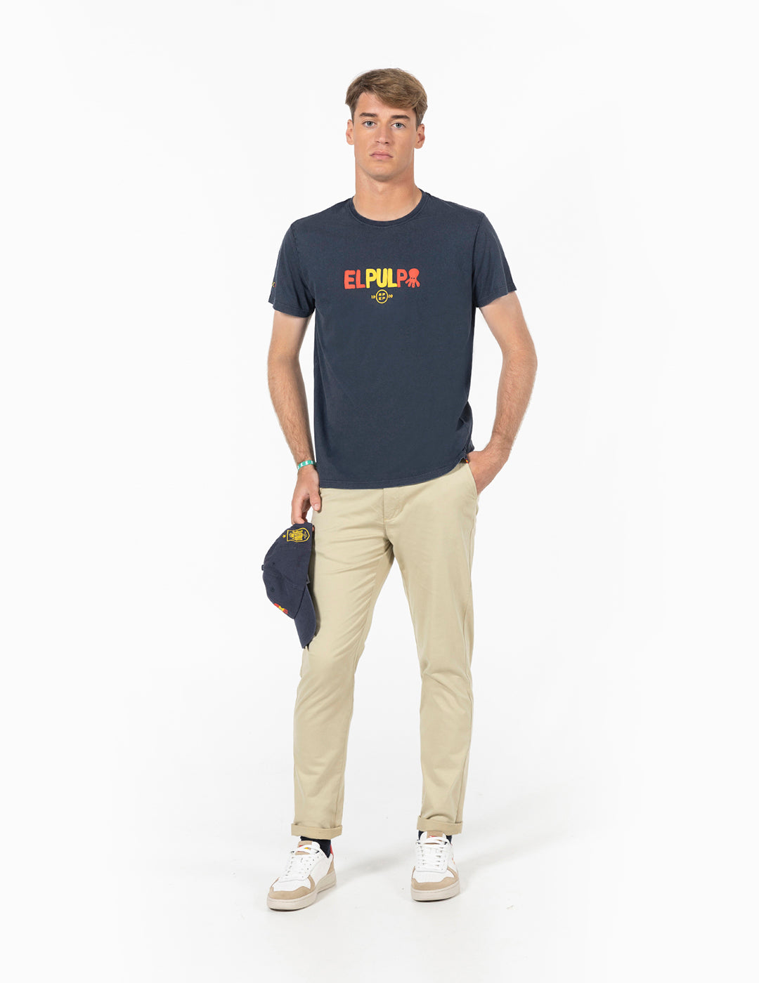 CAMISOLA RFEF AZUL MARINHO COM LETRAS DELAVÉ