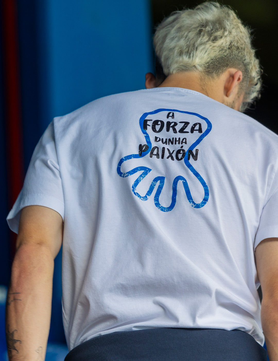 CAMISETA ESTAMPADO A FORZA DUNHA PAIXÓN BLANCO PURO