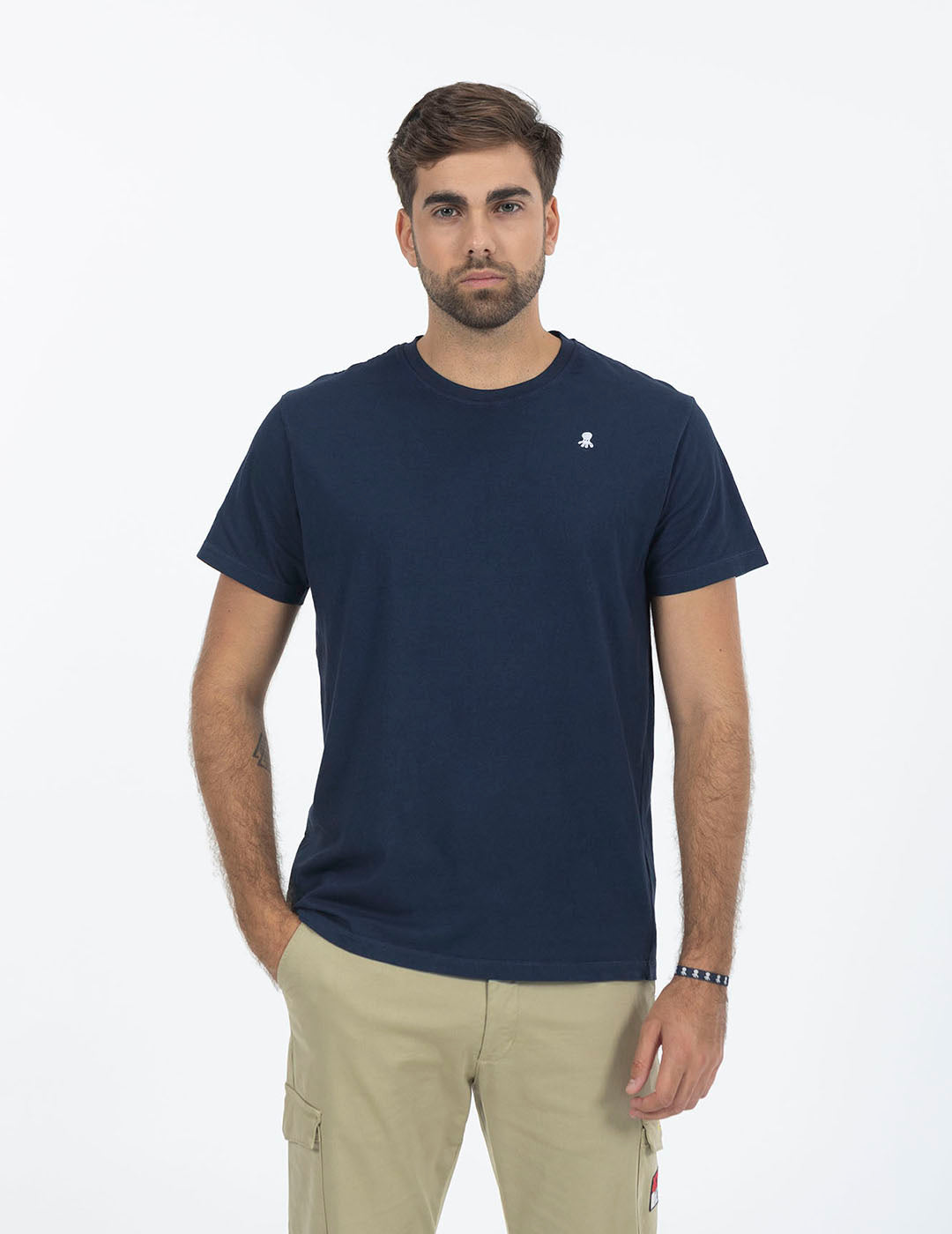 CAMISETA NEW BASIC LOGO AZUL MARINO