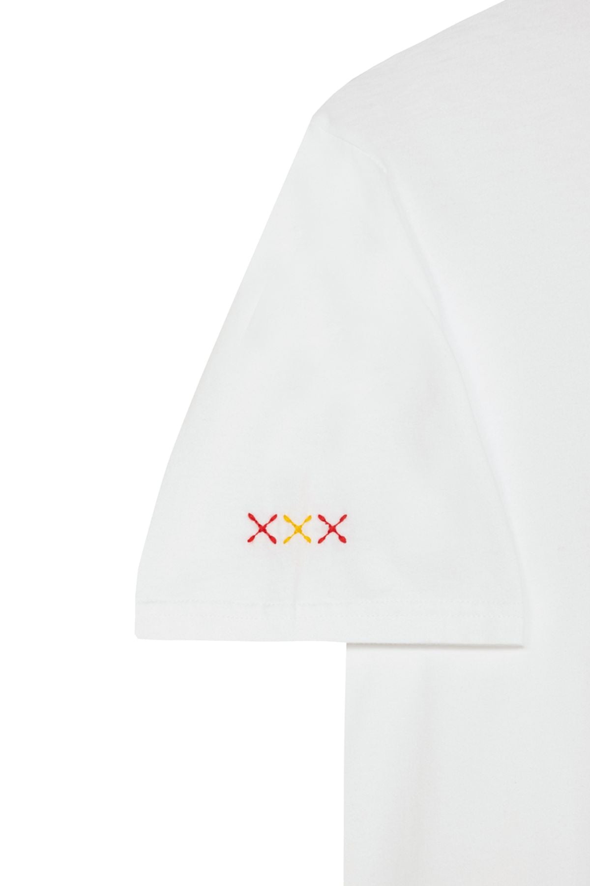 T-SHIRT COM ESTAMPA DESENHADA DE JOGO DE FUTEBOL BRANCO PURO