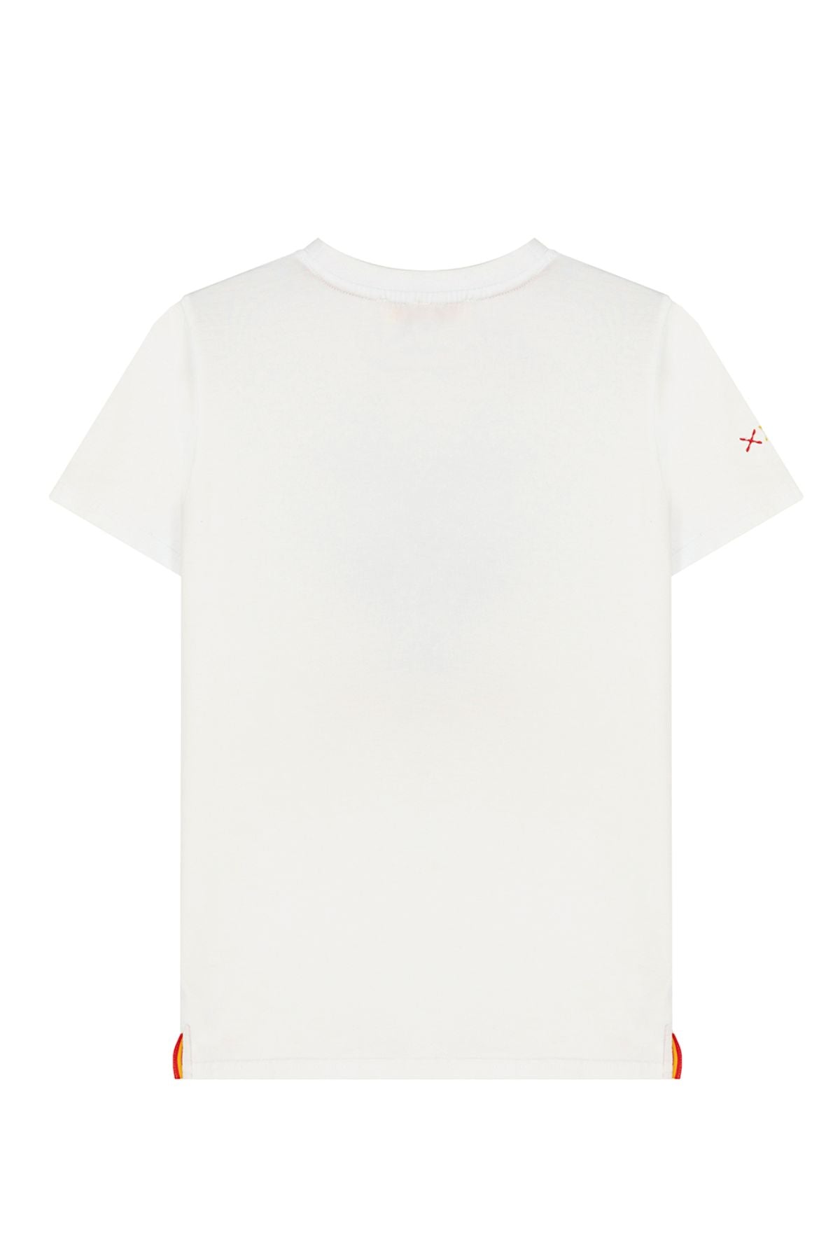 T-SHIRT COM ESTAMPA DESENHADA DE JOGO DE FUTEBOL BRANCO PURO