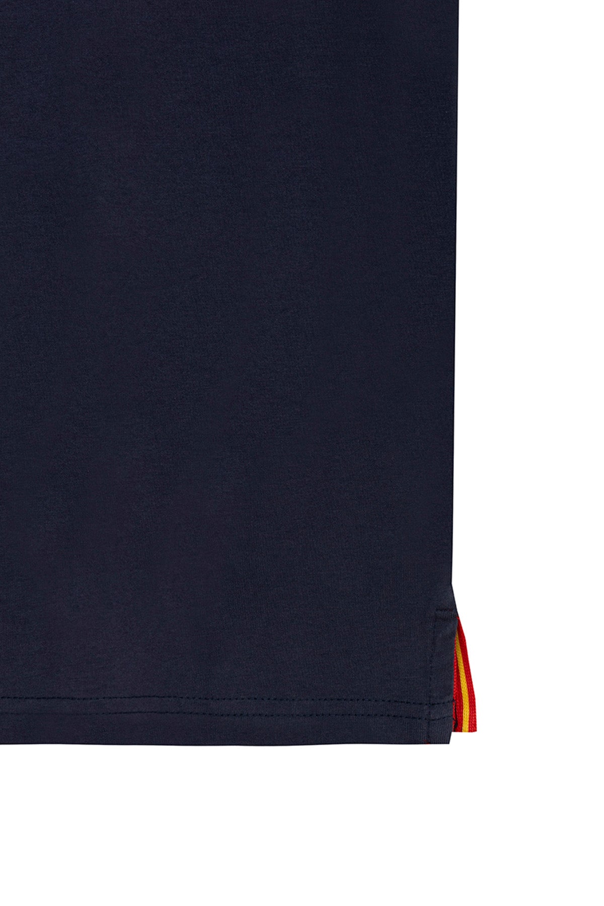 DELAVÉ NAVY BLUE FOOTBALL MATCH DRAWN PRINT T-SHIRT