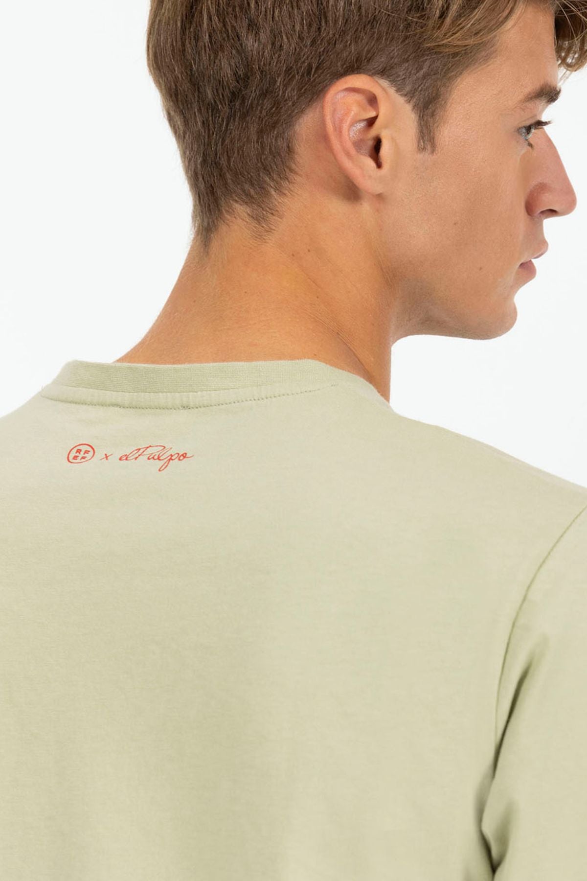 CAMISETA ESTAMPADO ELPULPO Y NARANJITO VERDE SALVIA