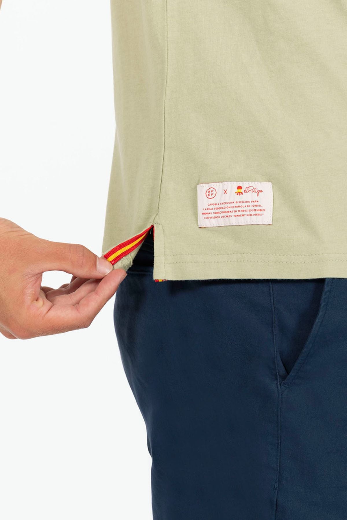 CAMISETA ESTAMPADO ELPULPO Y NARANJITO VERDE SALVIA