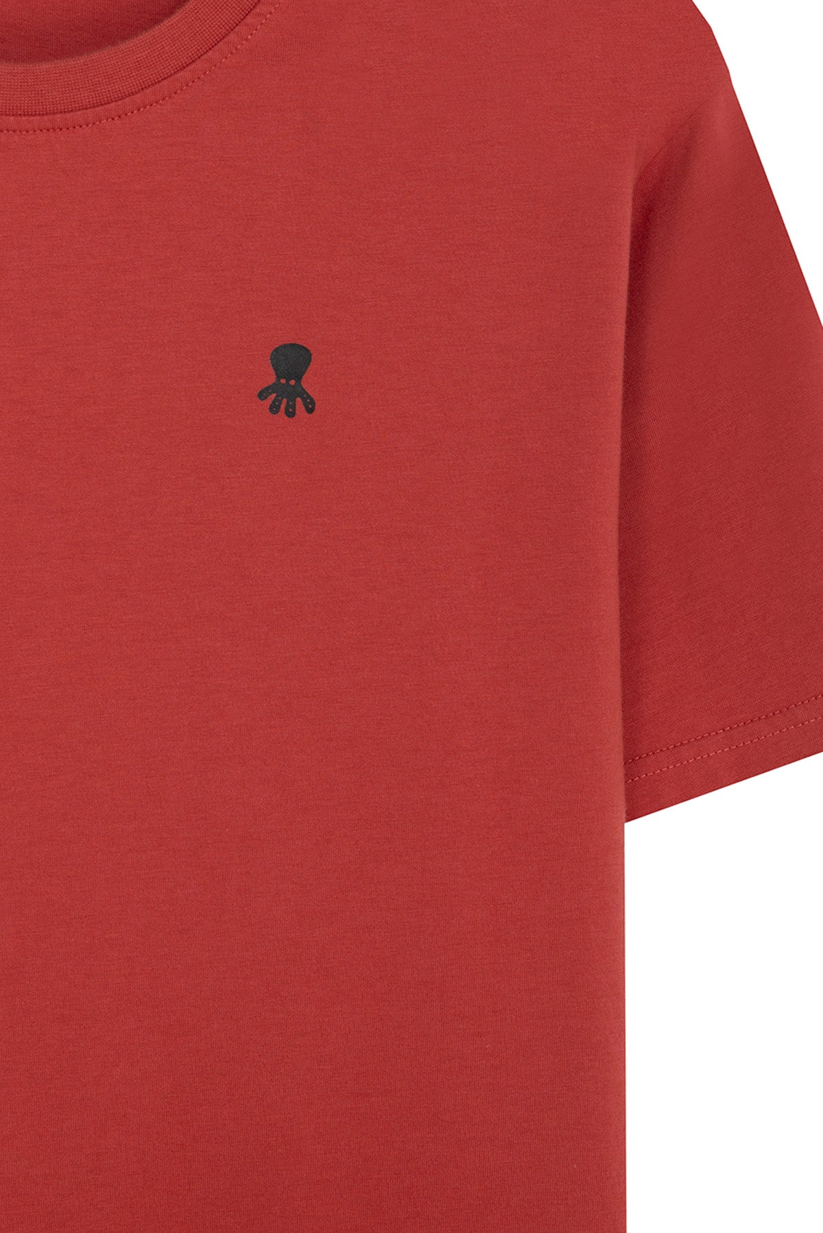 CAMISETA ESTAMPADO GRÁFICO DESGASTADO FÚTBOL ROJO DELAVÉ