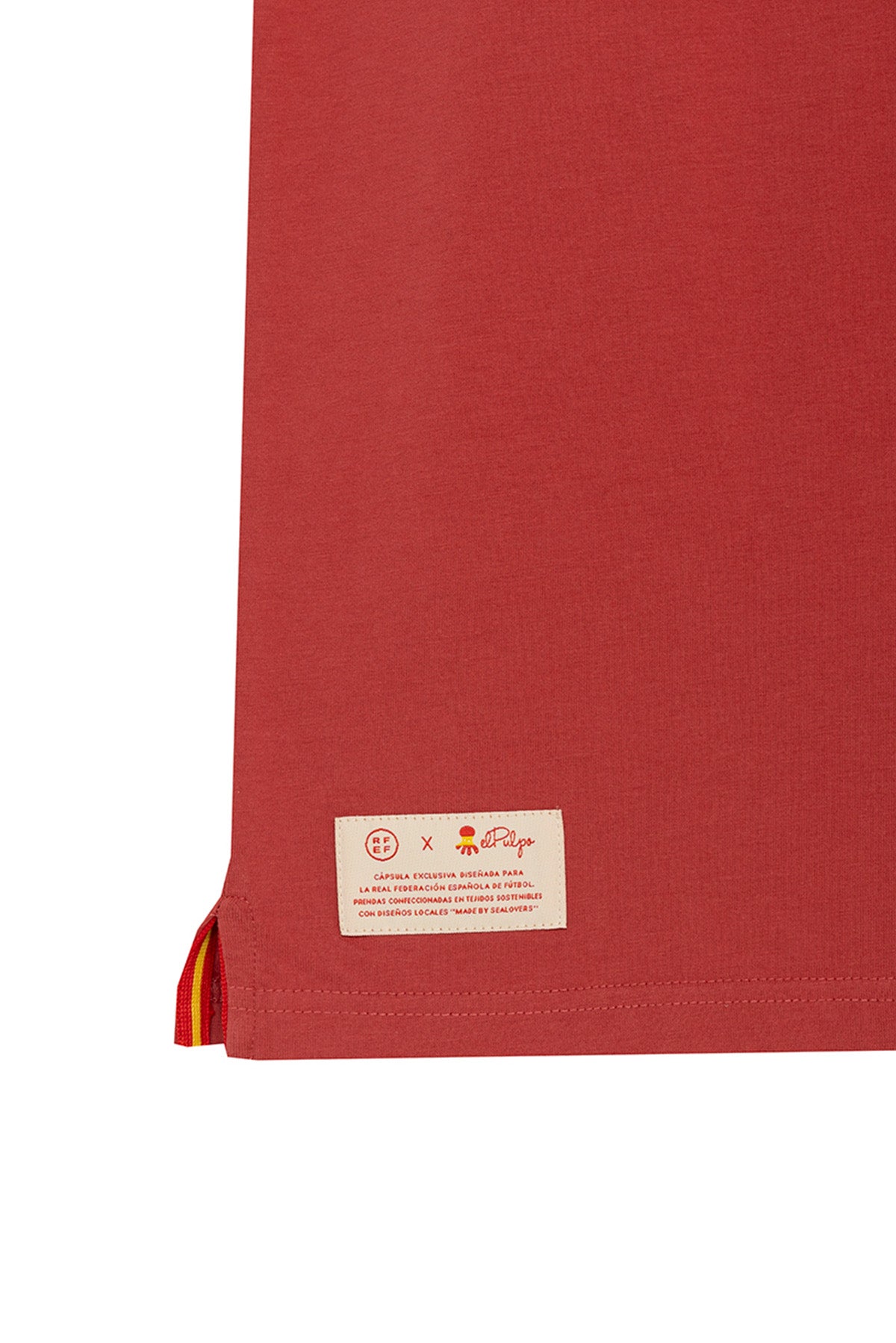 CAMISETA ESTAMPADO GRÁFICO DESGASTADO FÚTBOL ROJO DELAVÉ