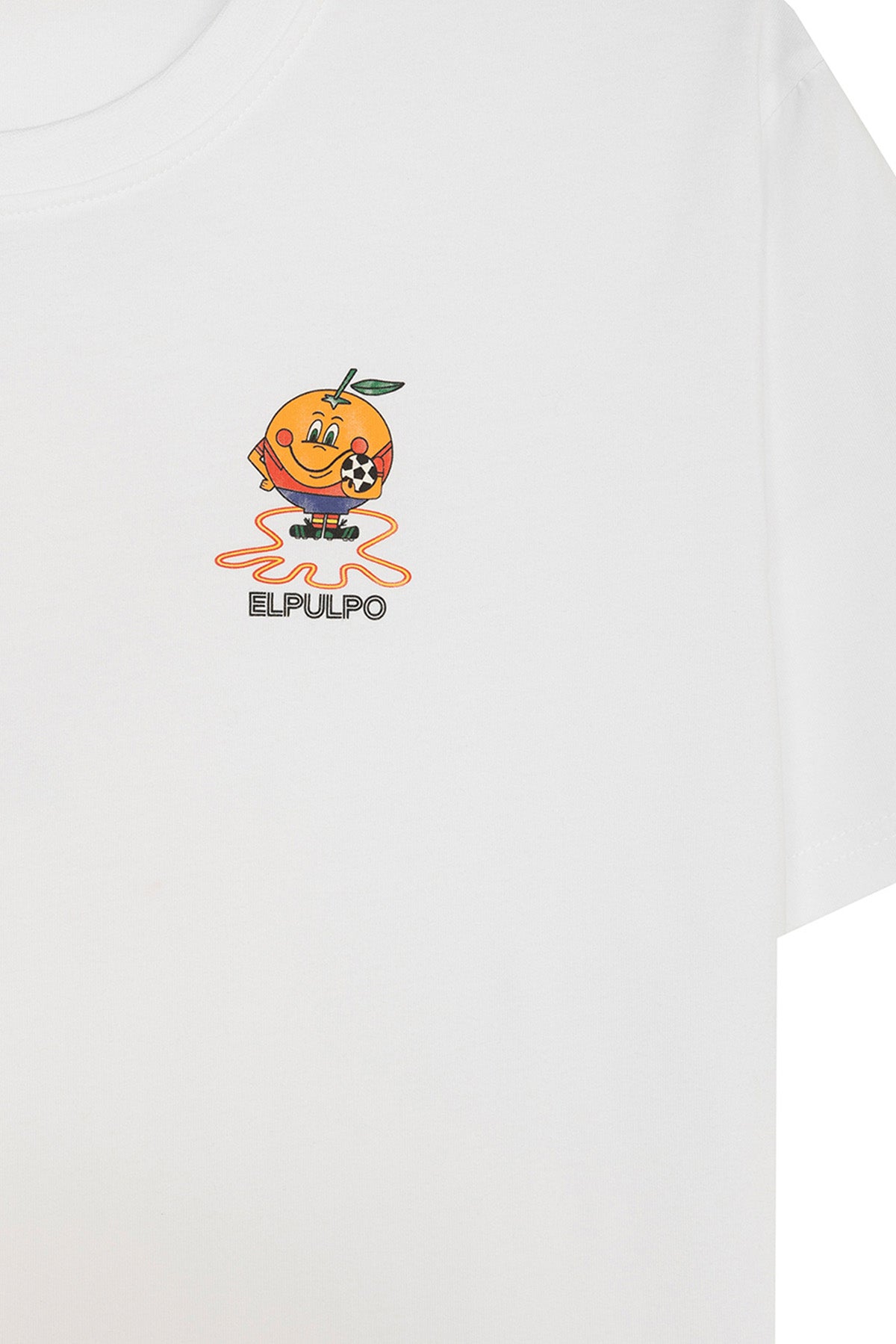 CAMISETA ESTAMPADO PECHO NARANJITO BLANCO PURO