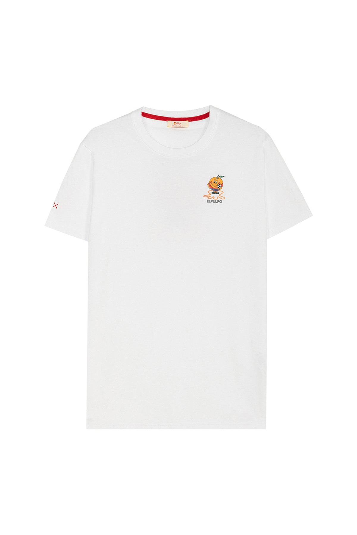 CAMISETA ESTAMPADO PECHO NARANJITO BLANCO PURO