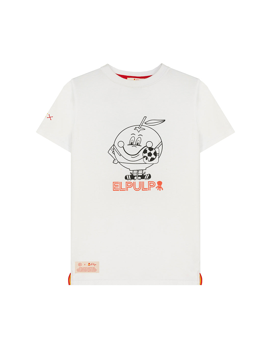PURE WHITE ORANGE SILHOUETTE PRINT T-SHIRT