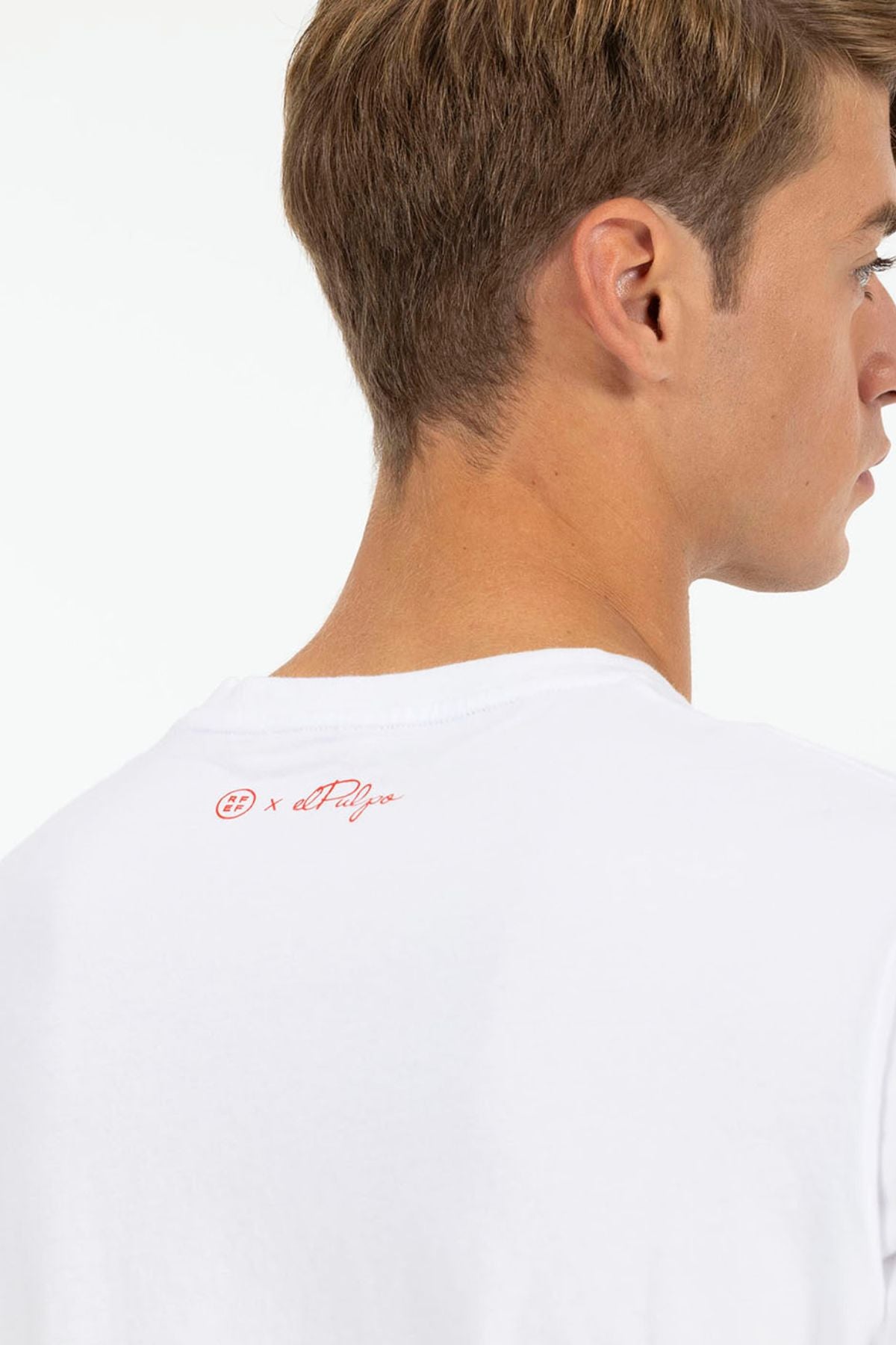 CAMISETA ESTAMPADO SILUETA NARANJITO BLANCO PURO