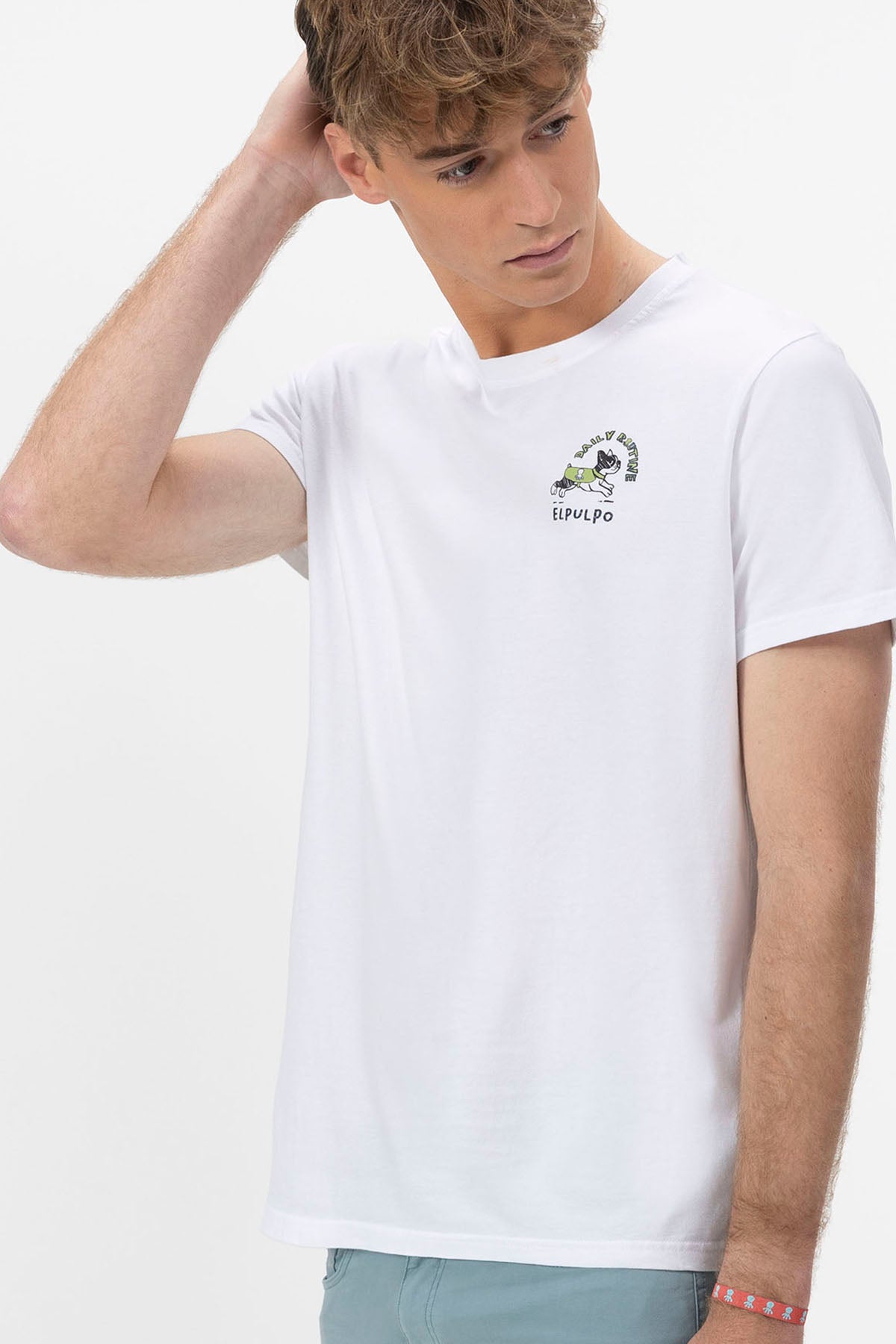 T-SHIRT ESTAMPADA BRANCA PURO ROTINA DIÁRIA