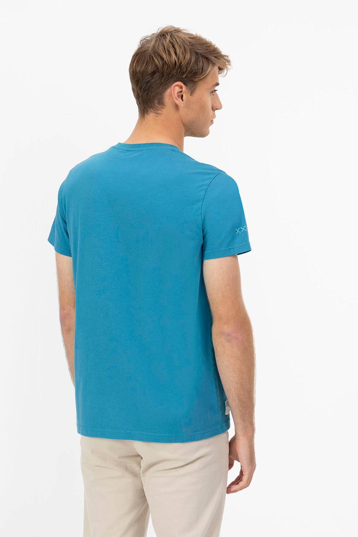 SAPPHIRE BLUE OARS PRINTED T-SHIRT