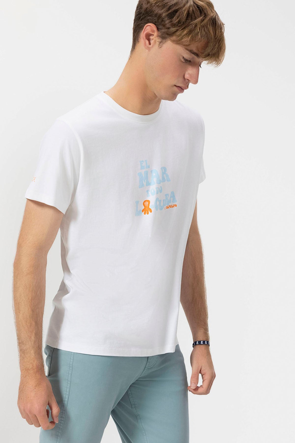CAMISETA EL MAR TODO LO-CURA BLANCO PURO