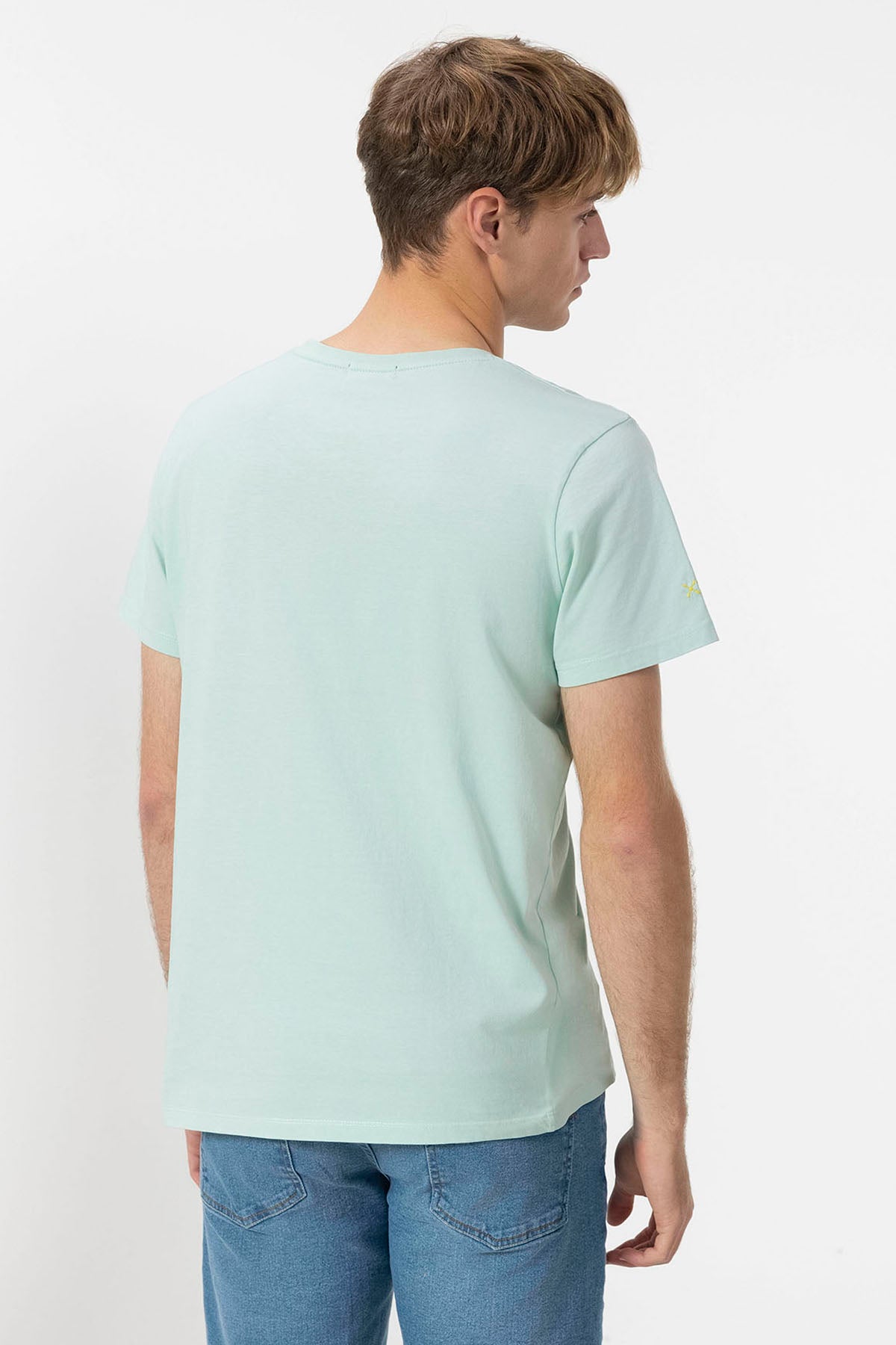 CAMISETA ESTAMPADO BEACH HOUSE AZUL TURQUESA