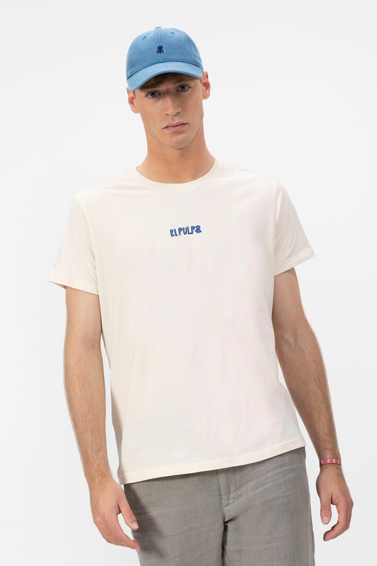 CARBONARA OFF-WHITE OCTOPUS PRINTED T-SHIRT