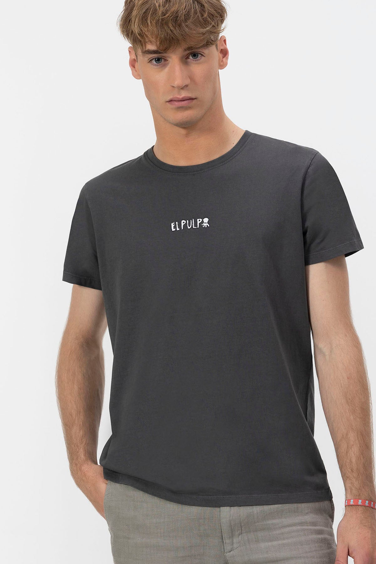 T-SHIRT OCTOPUS CARBONARA ANTRACITE ESTAMPADA