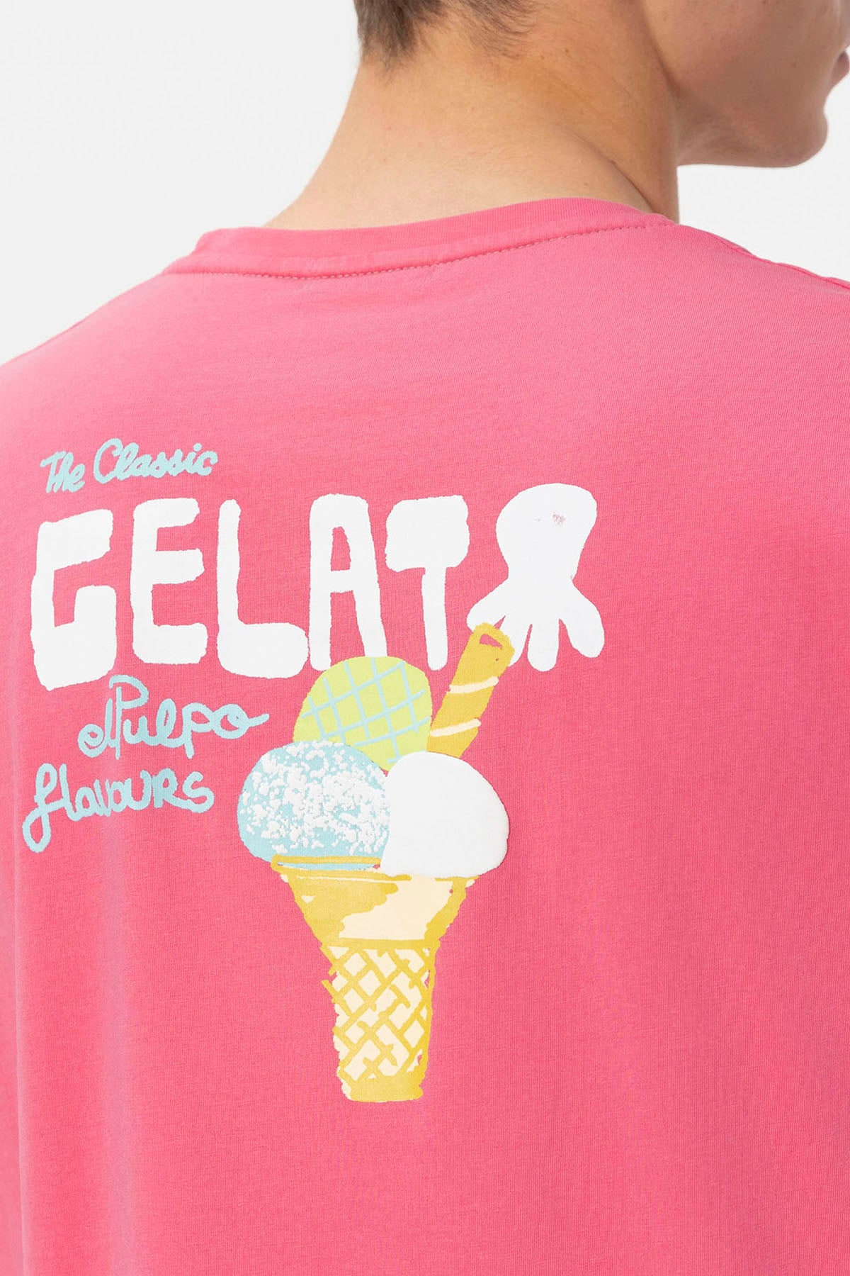 CAMISETA ESTAMPADO ELPULPO GELATO ROSA CHICLE