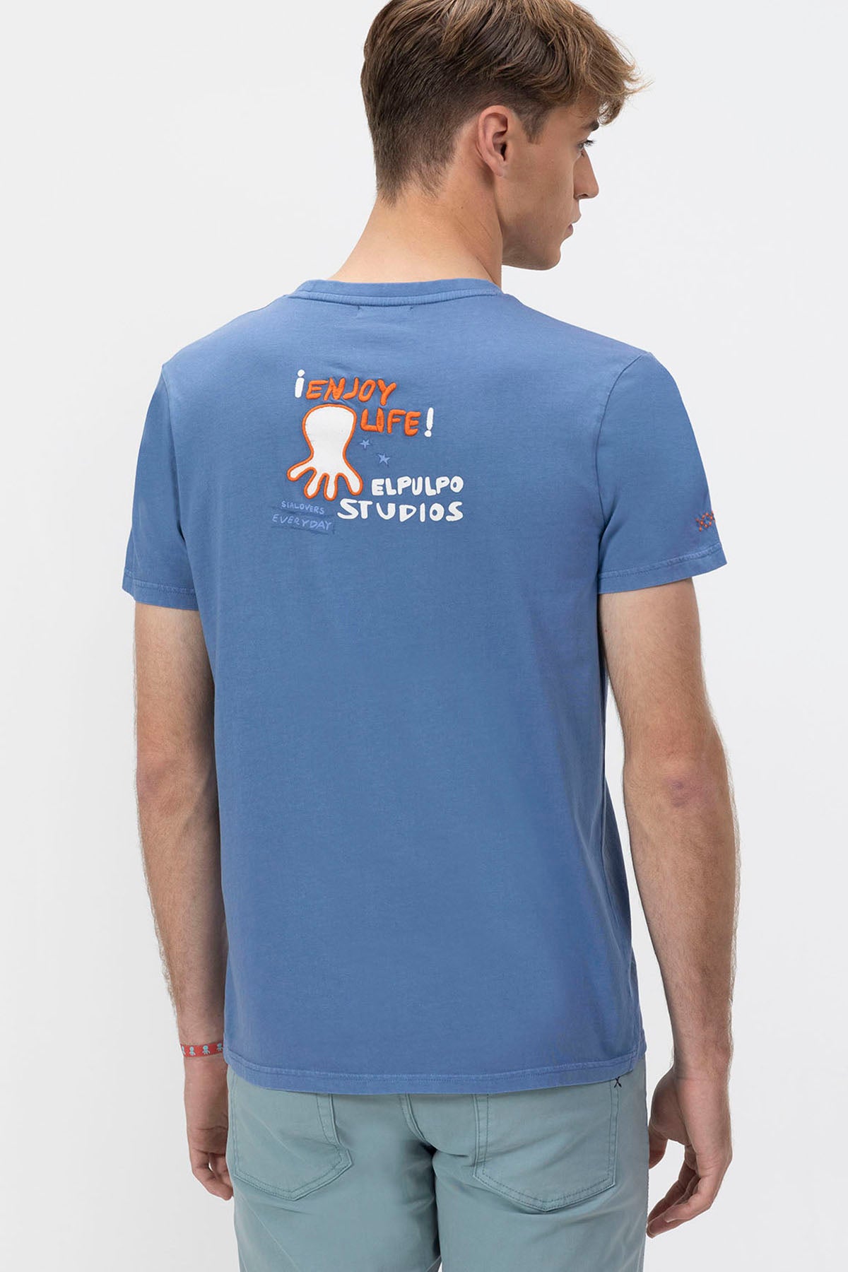 CAMISETA ESTAMPADO ENJOY LIFE ÍNDIGO
