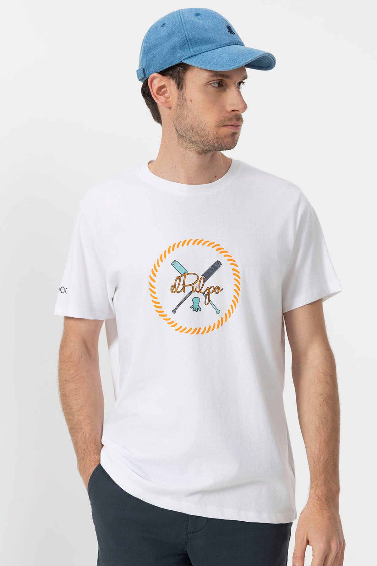 ESSENTIALS OARS PRINTED T-SHIRT PURE WHITE