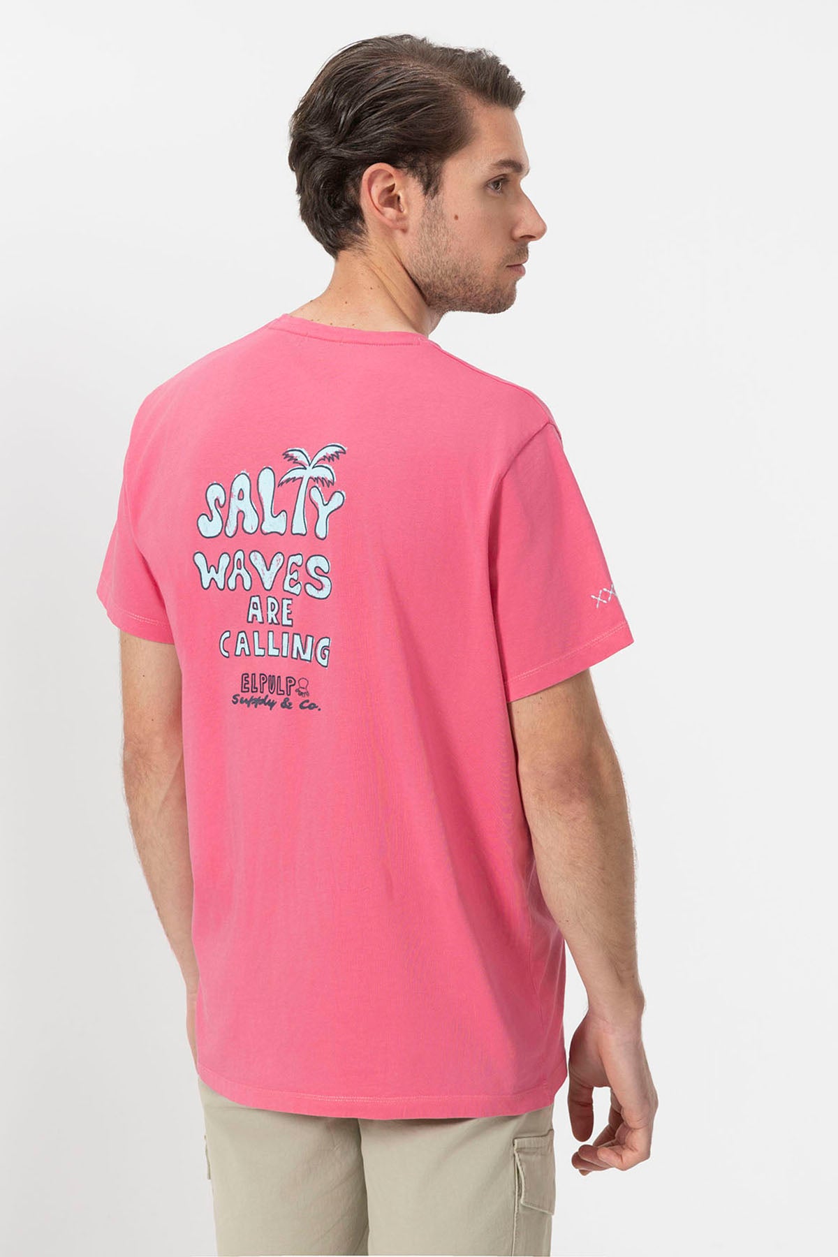 SALTY WAVES PRINTED T-SHIRT BUBBLE BUBBLE PINK