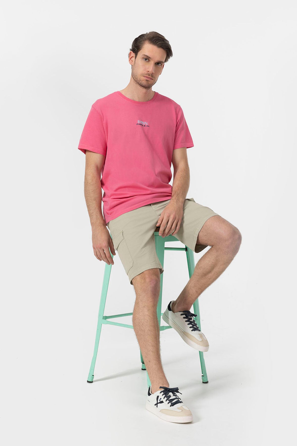 SALTY WAVES PRINTED T-SHIRT BUBBLE BUBBLE PINK