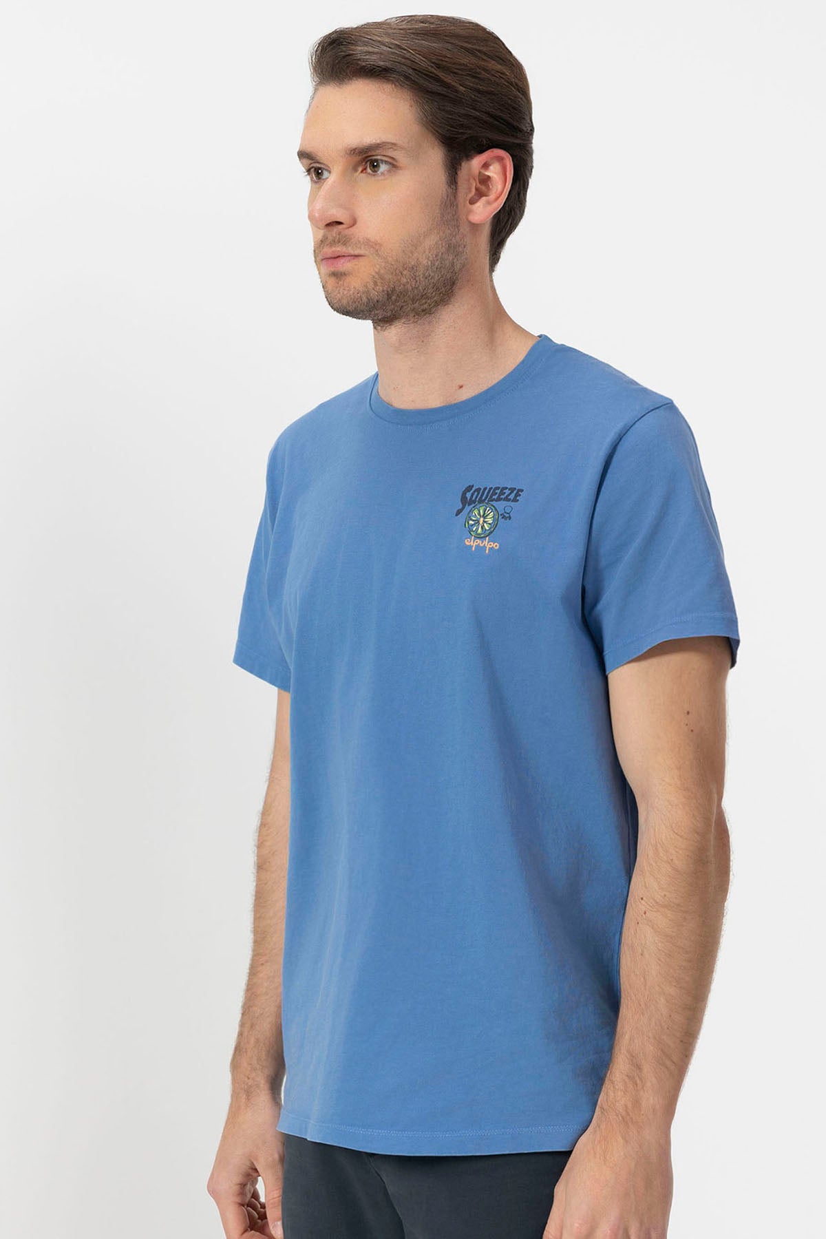 INDIGO SQUEEZE PRINTED T-SHIRT