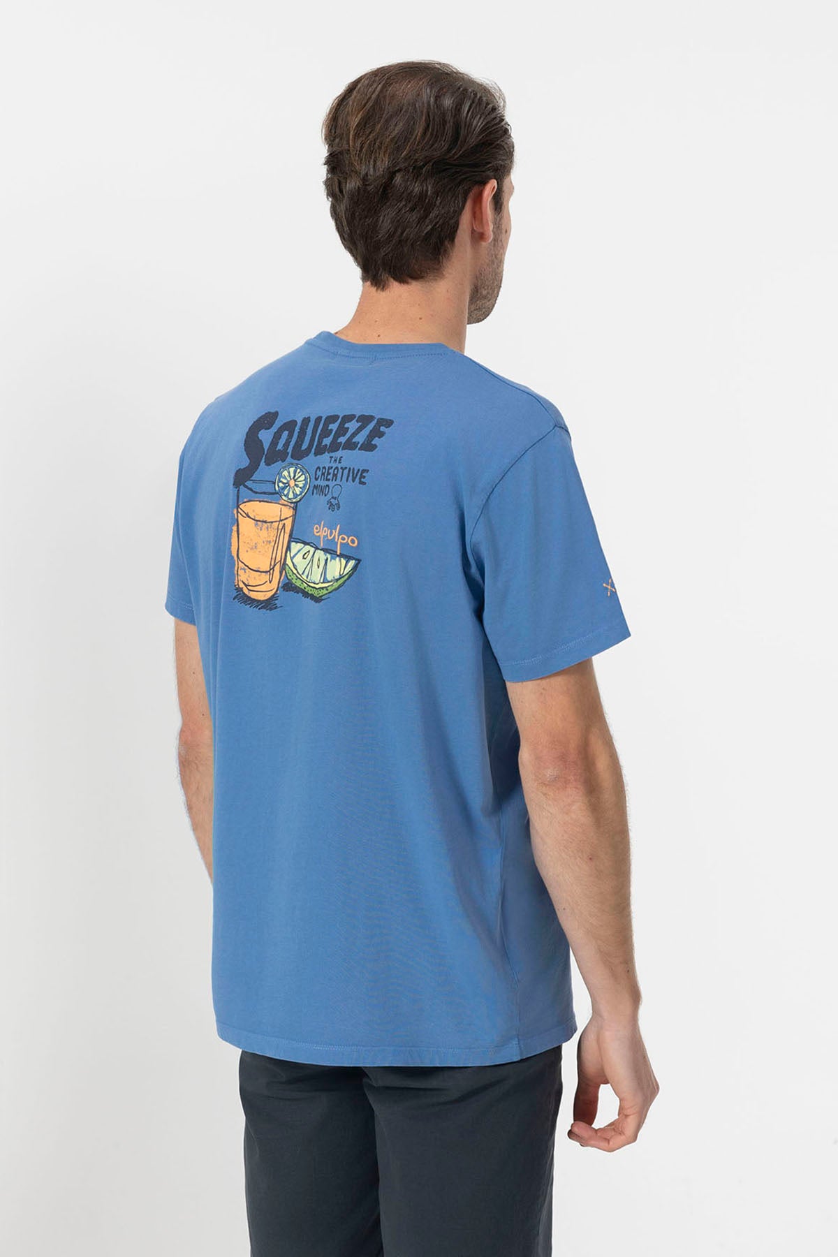 INDIGO SQUEEZE PRINTED T-SHIRT