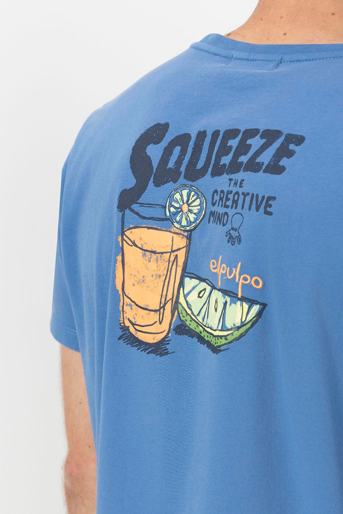 INDIGO SQUEEZE PRINTED T-SHIRT
