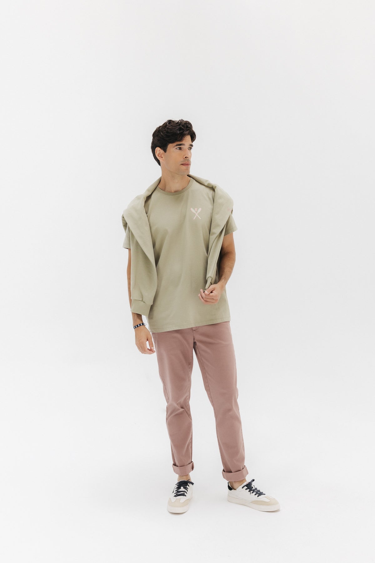 T-SHIRT KHAKI GREEN DRAWN BLADE