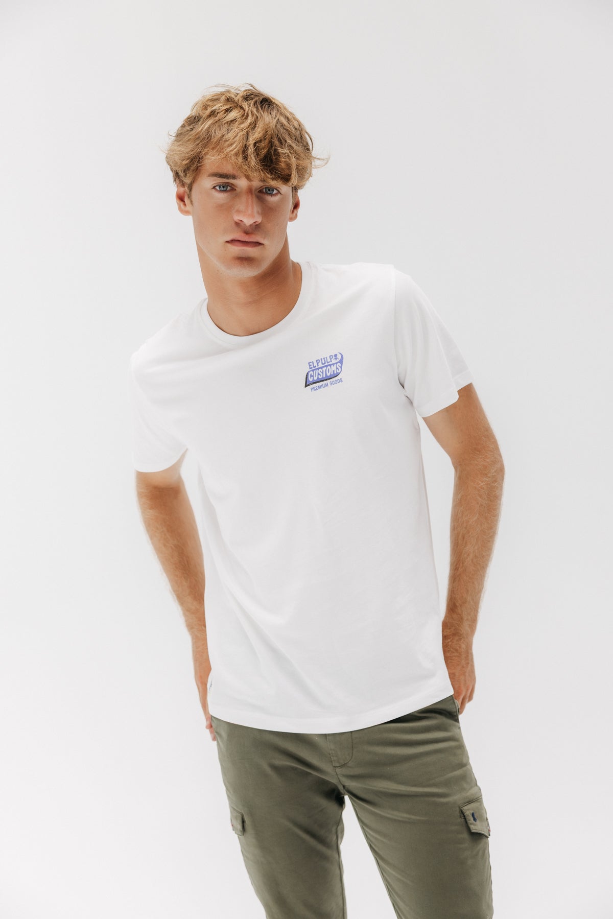 CAMISETA ELPULPO CUSTOMS BLANCO PURO