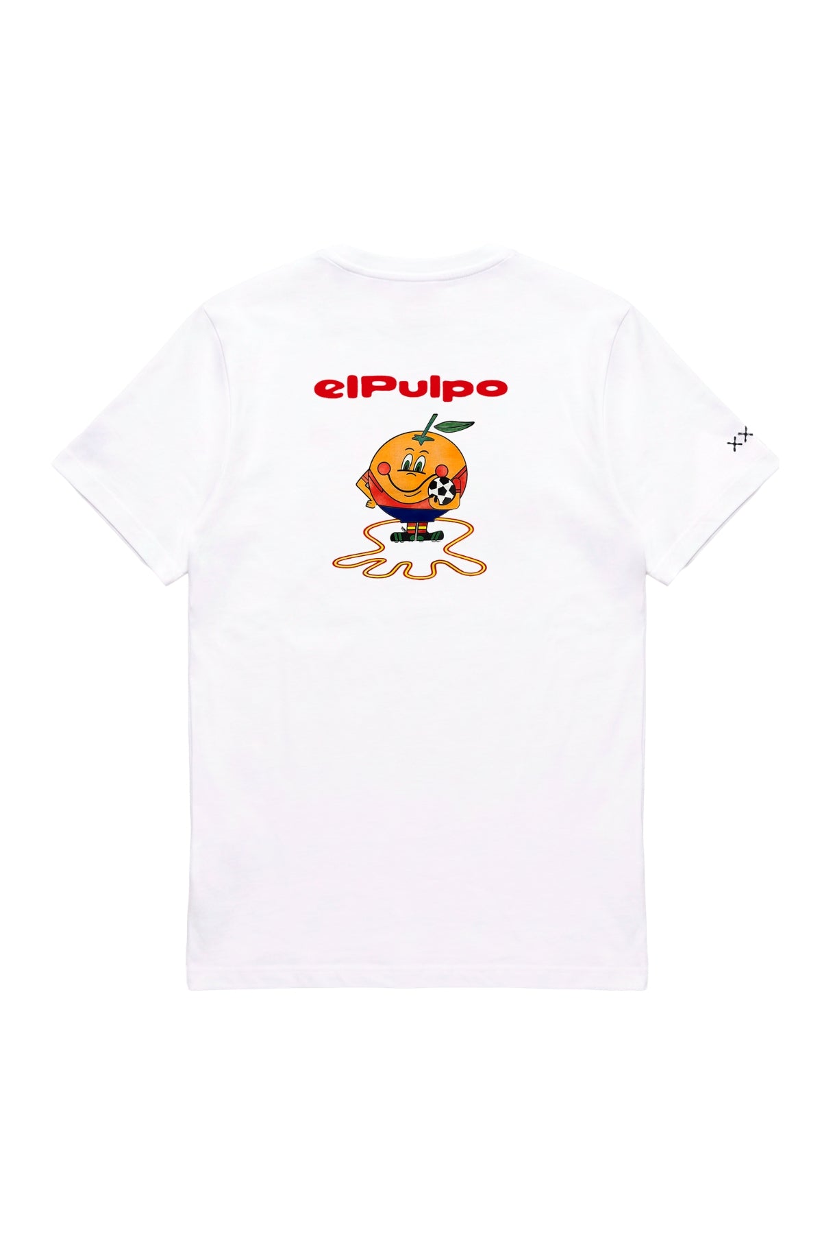 Camiseta elpulpo naranjito blanco puro