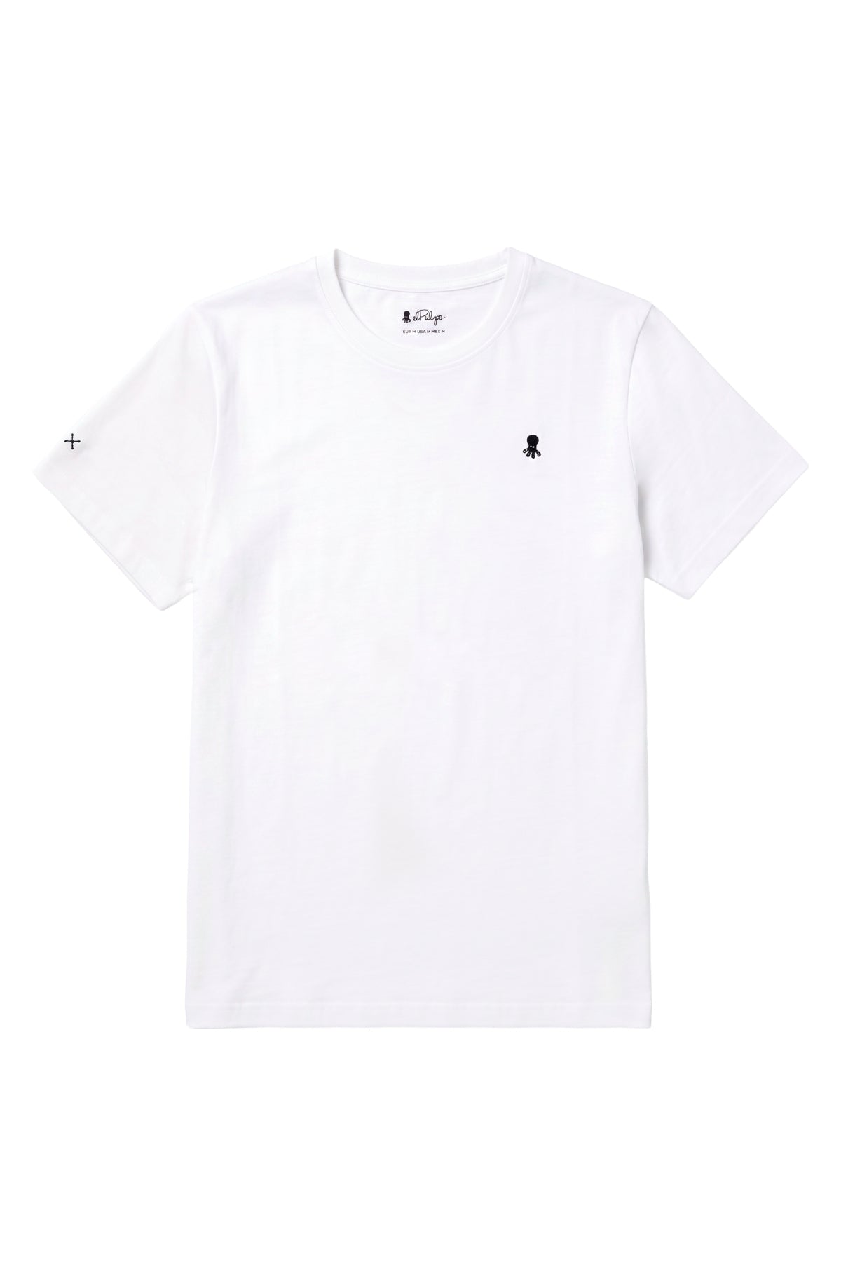 Camiseta elpulpo naranjito blanco puro