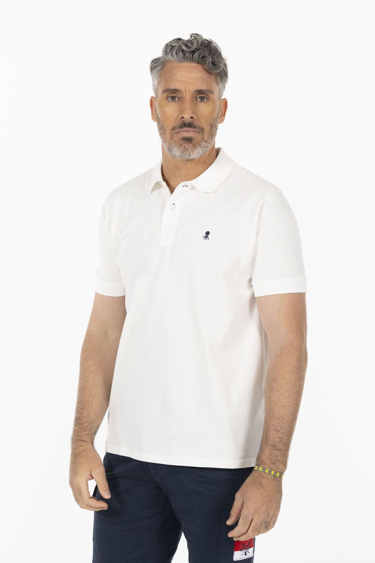 POLO BASIC LOGO BLANCO