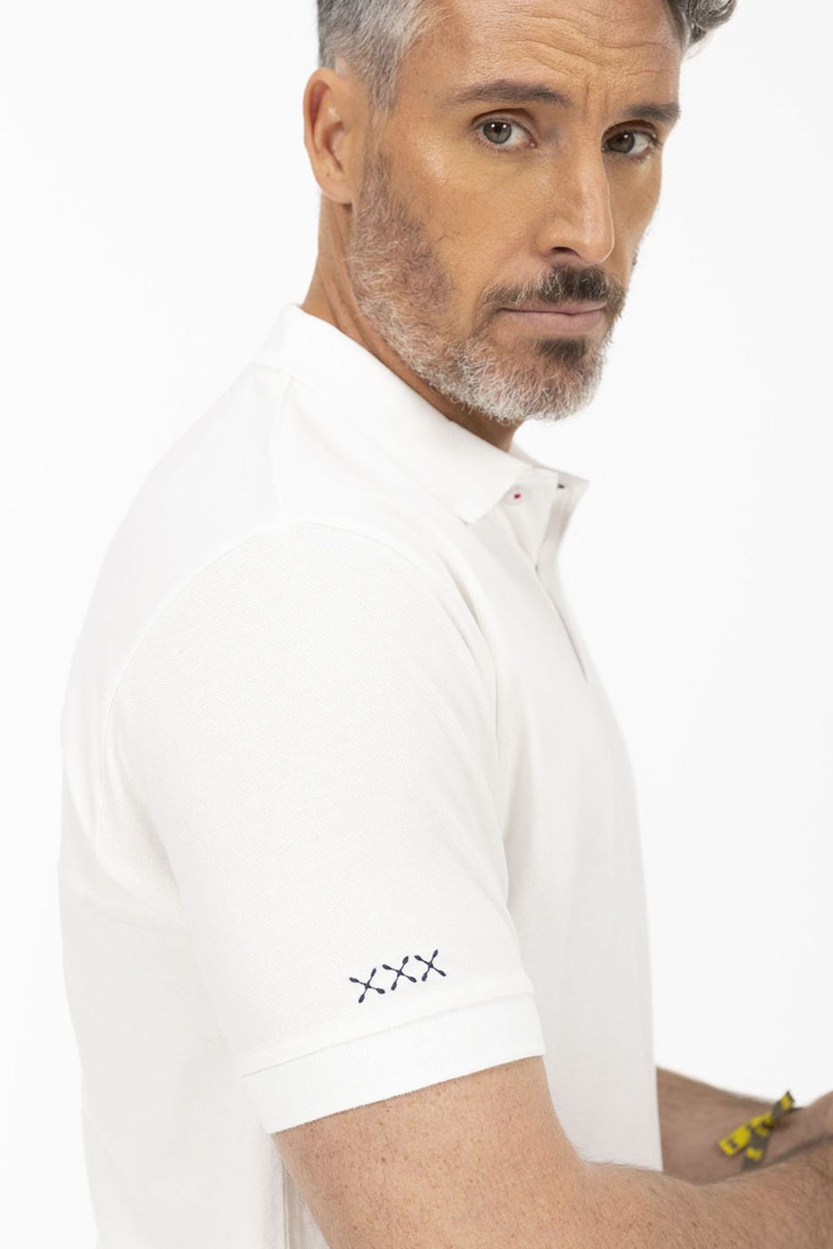 POLO BASIC LOGO BLANCO