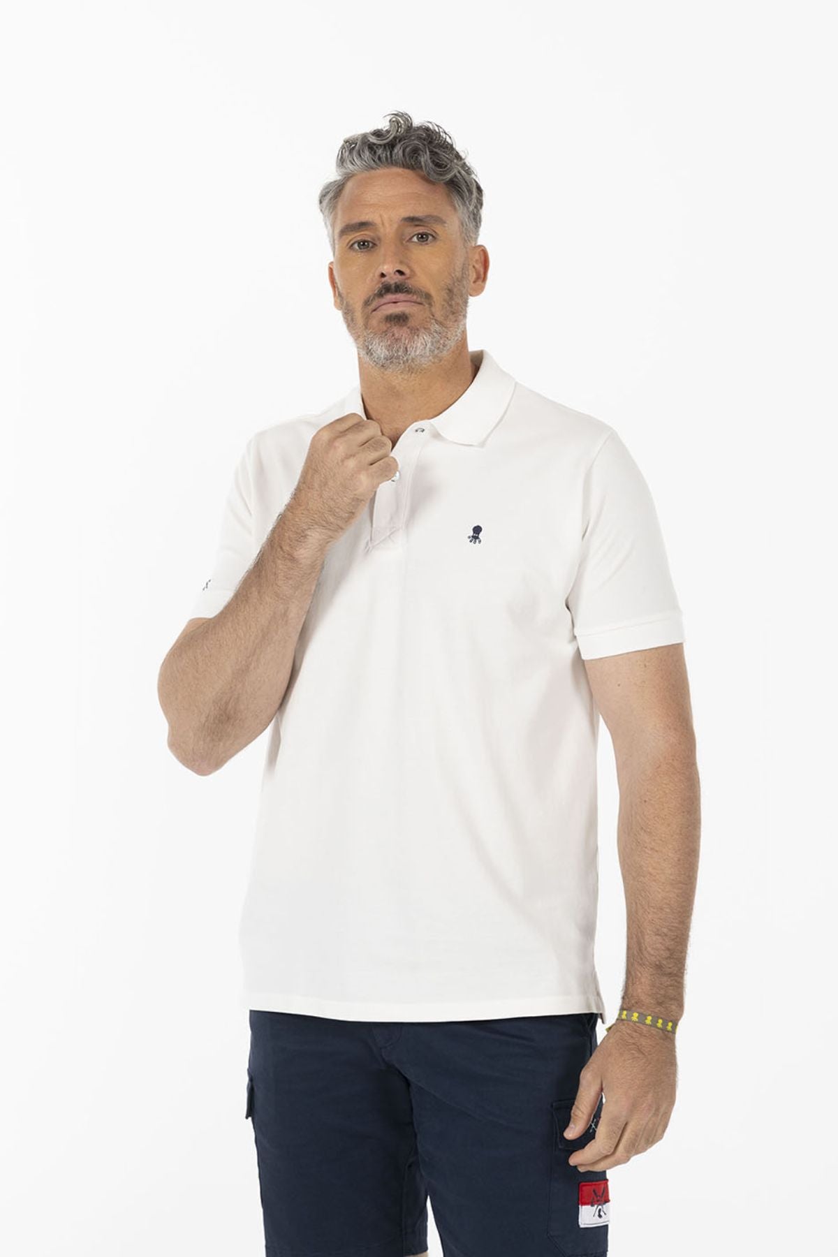 POLO BASIC LOGO BLANCO