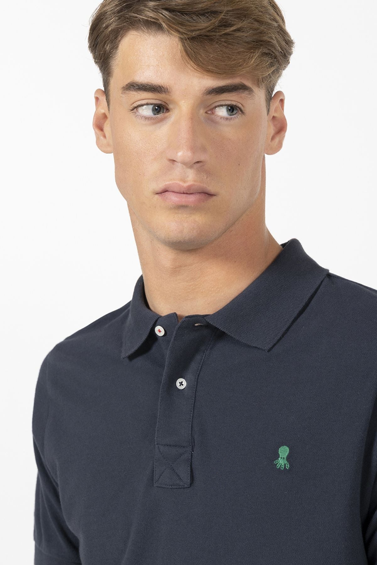 POLO BASIC LOGO AZUL MARINO