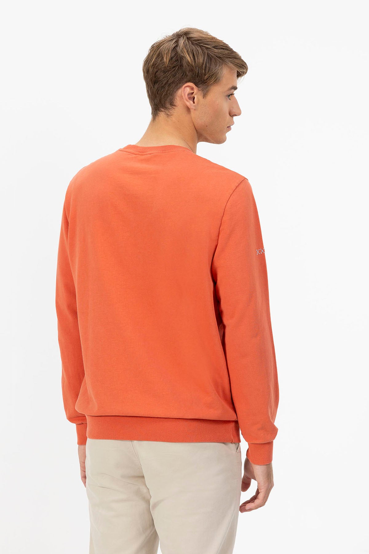 WASHED SWEATSHIRT WITH BLUSH TONE LOGO