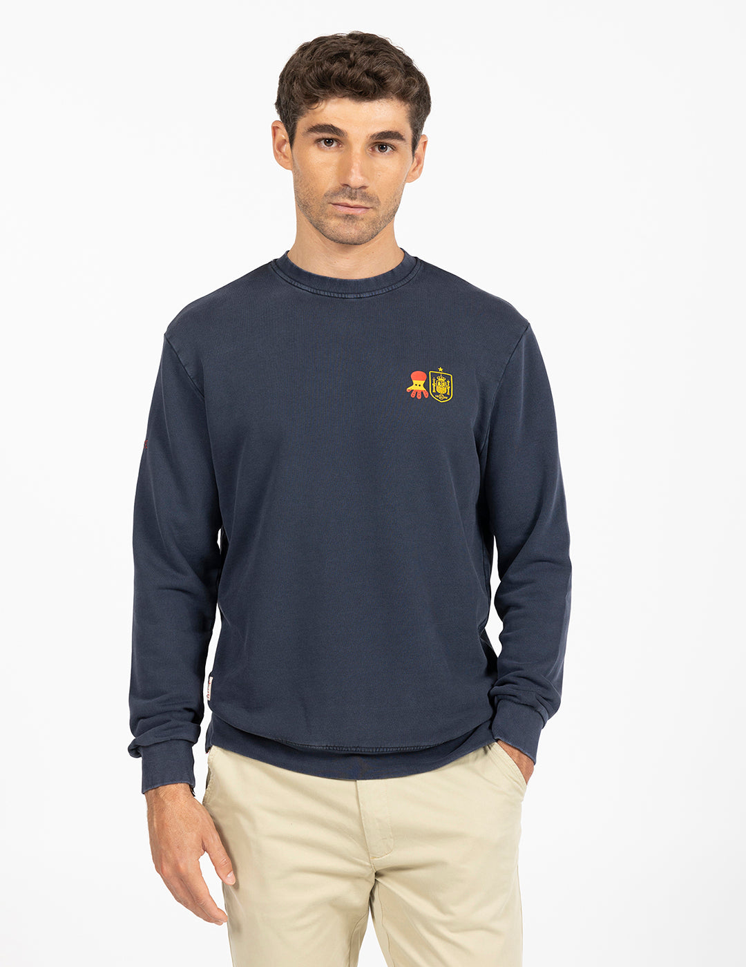 RFEF SWEATSHIRT DELAVÉ SHIELD AZUL MARINHO