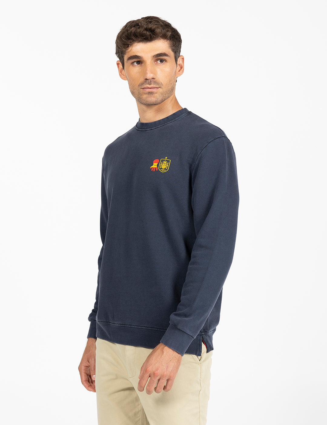 RFEF SWEATSHIRT DELAVÉ SHIELD AZUL MARINHO