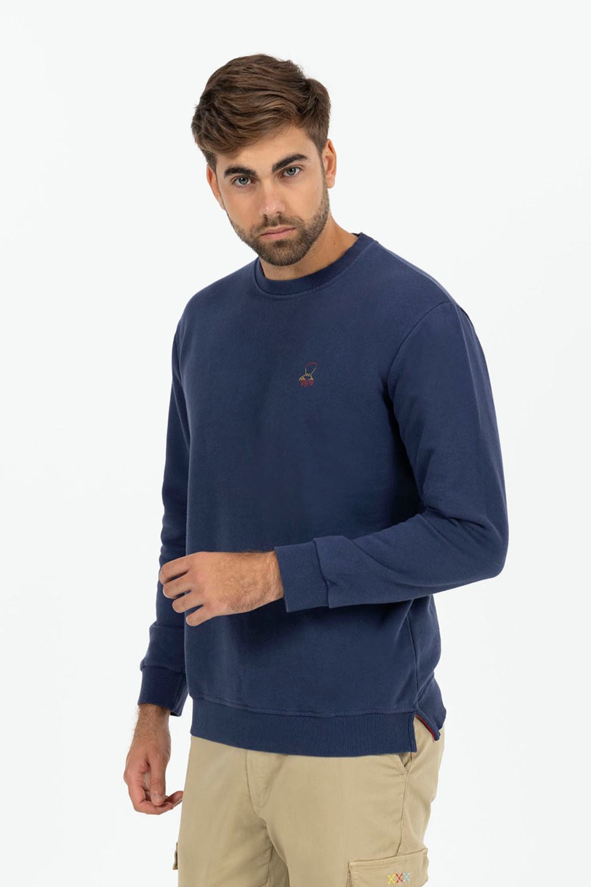 SUDADERA ESTAMPADO DIBUJADO BALÓN LA ROJA AZUL MARINO DELAVÉ