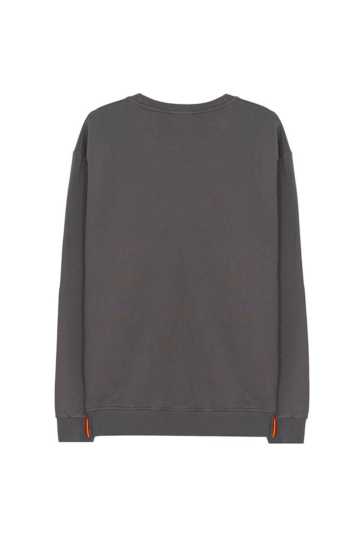 SUDADERA ESTAMPADO DIBUJADO FÚTBOL VINTAGE RFEF CARBÓN