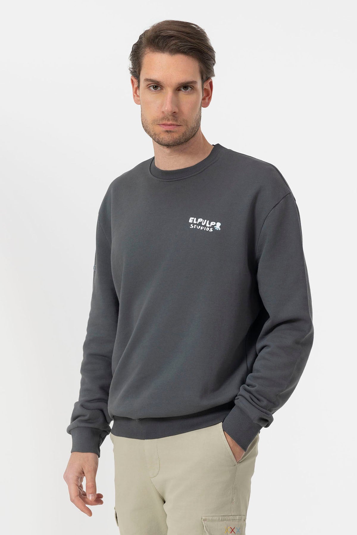 SUDADERA ESTAMPADO ENJOY LIFE ANTRACITA