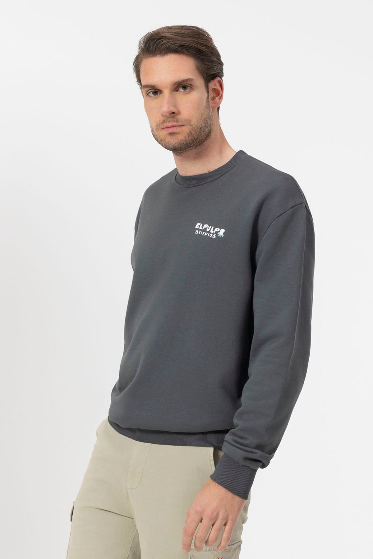 SUDADERA ESTAMPADO ENJOY LIFE ANTRACITA